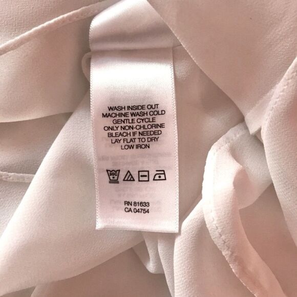 Kenneth Cole Layered Sheer White Black Trim Sleeveless Overlay Blouse Medium - Picture 5 of 6